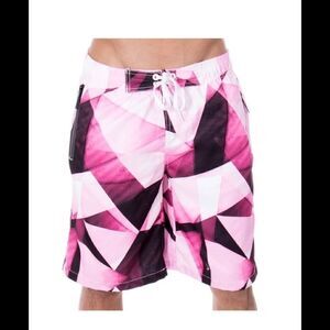 Ashopz Men’s Jayden triangle Geo print swim trunk